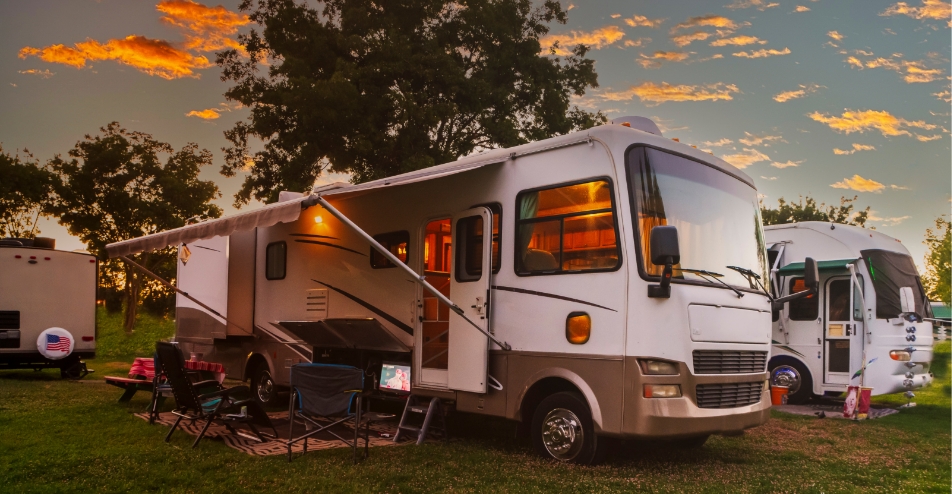 RV at Sunset